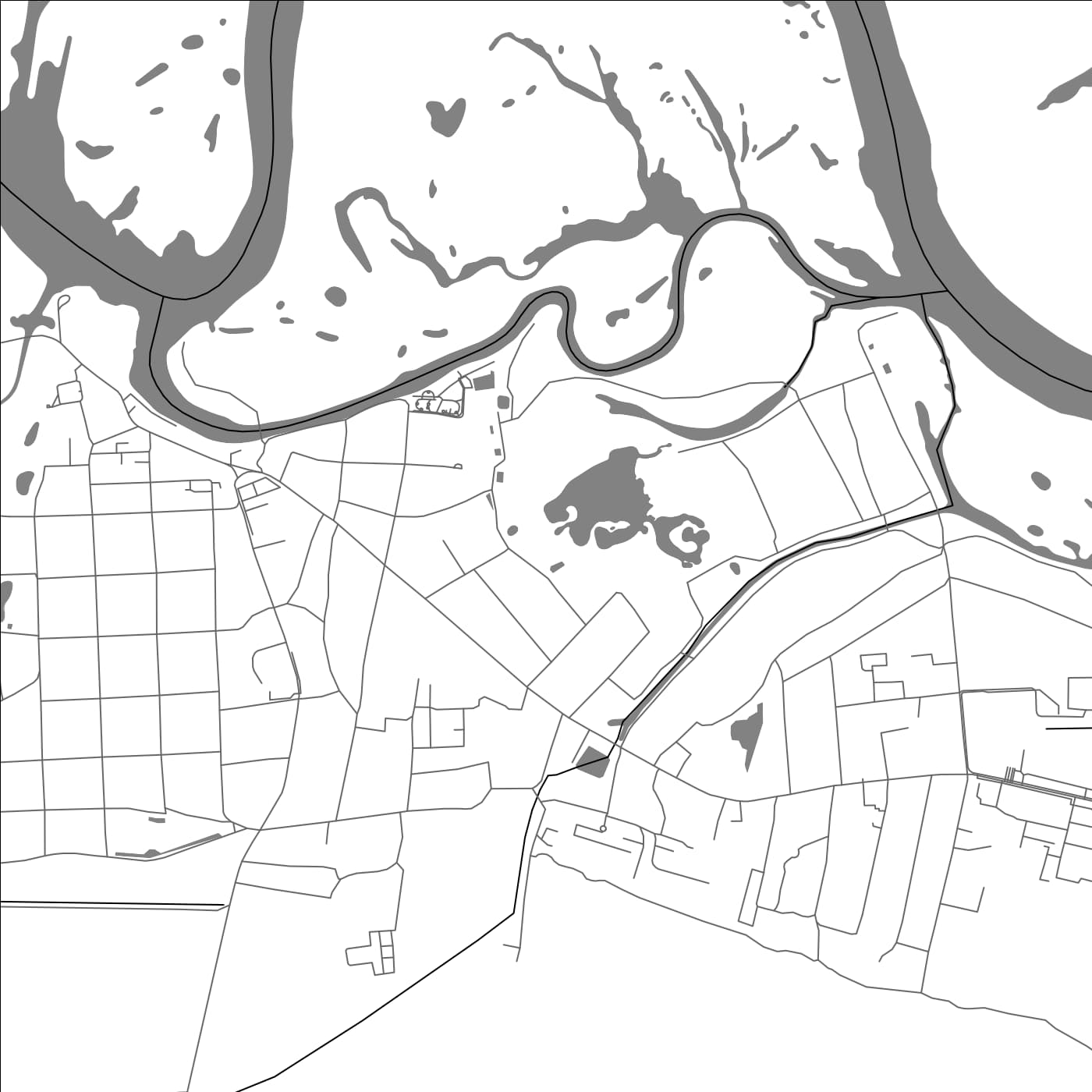 ROAD MAP OF TURAW, BELARUS BY MAPBAKES