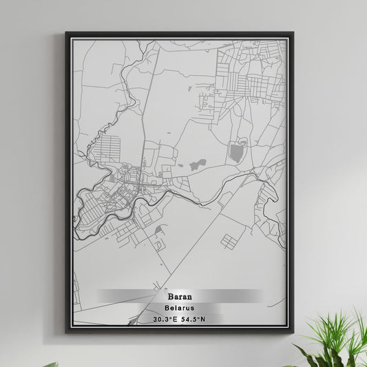 ROAD MAP OF BARAN, BELARUS BY MAPBAKES