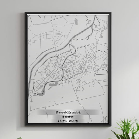 ROAD MAP OF DAVYD HARADOK, BELARUS BY MAPBAKES