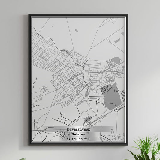 ROAD MAP OF DZYARZHYNSK, BELARUS BY MAPBAKES