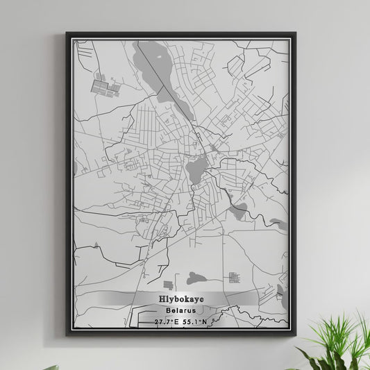 ROAD MAP OF HLYBOKAYE, BELARUS BY MAPBAKES