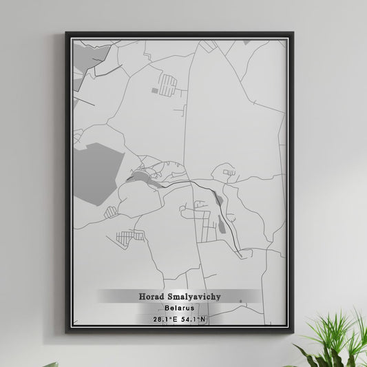 ROAD MAP OF HORAD SMALYAVICHY, BELARUS BY MAPBAKES