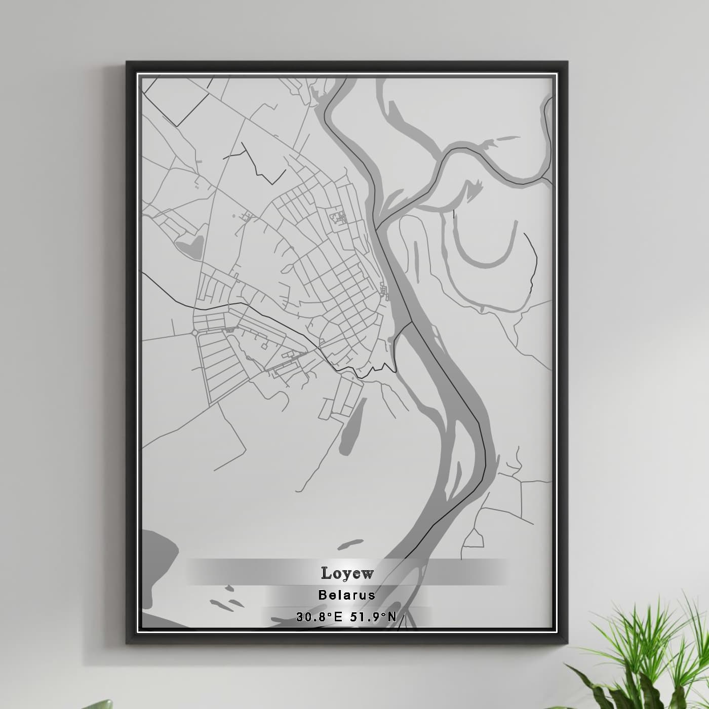 ROAD MAP OF LOYEW, BELARUS BY MAPBAKES