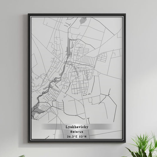 ROAD MAP OF LYAKHAVICHY, BELARUS BY MAPBAKES