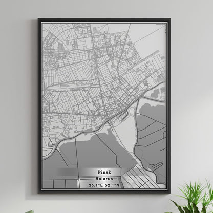 ROAD MAP OF PINSK, BELARUS BY MAPBAKES