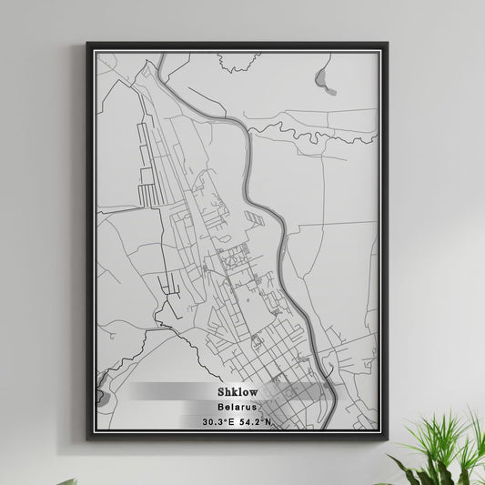 ROAD MAP OF SHKLOW, BELARUS BY MAPBAKES