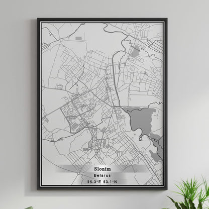 ROAD MAP OF SLONIM, BELARUS BY MAPBAKES