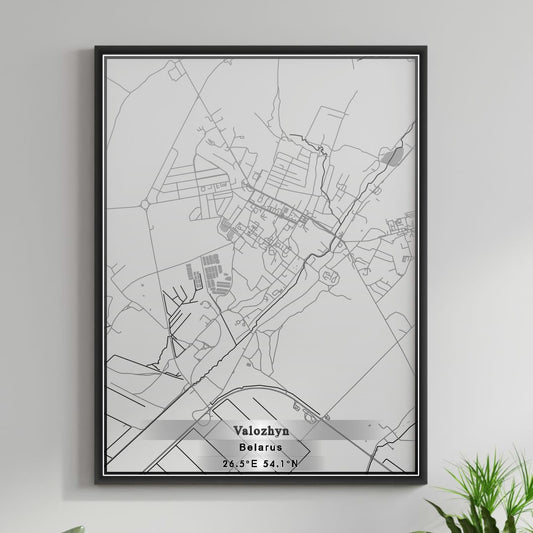 ROAD MAP OF VALOZHYN, BELARUS BY MAPBAKES
