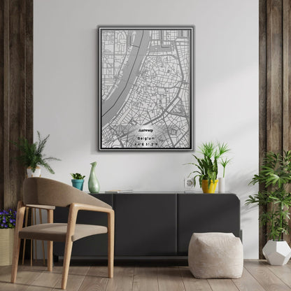 ROAD MAP OF ANTWERP, BELGIUM BY MAPBAKES