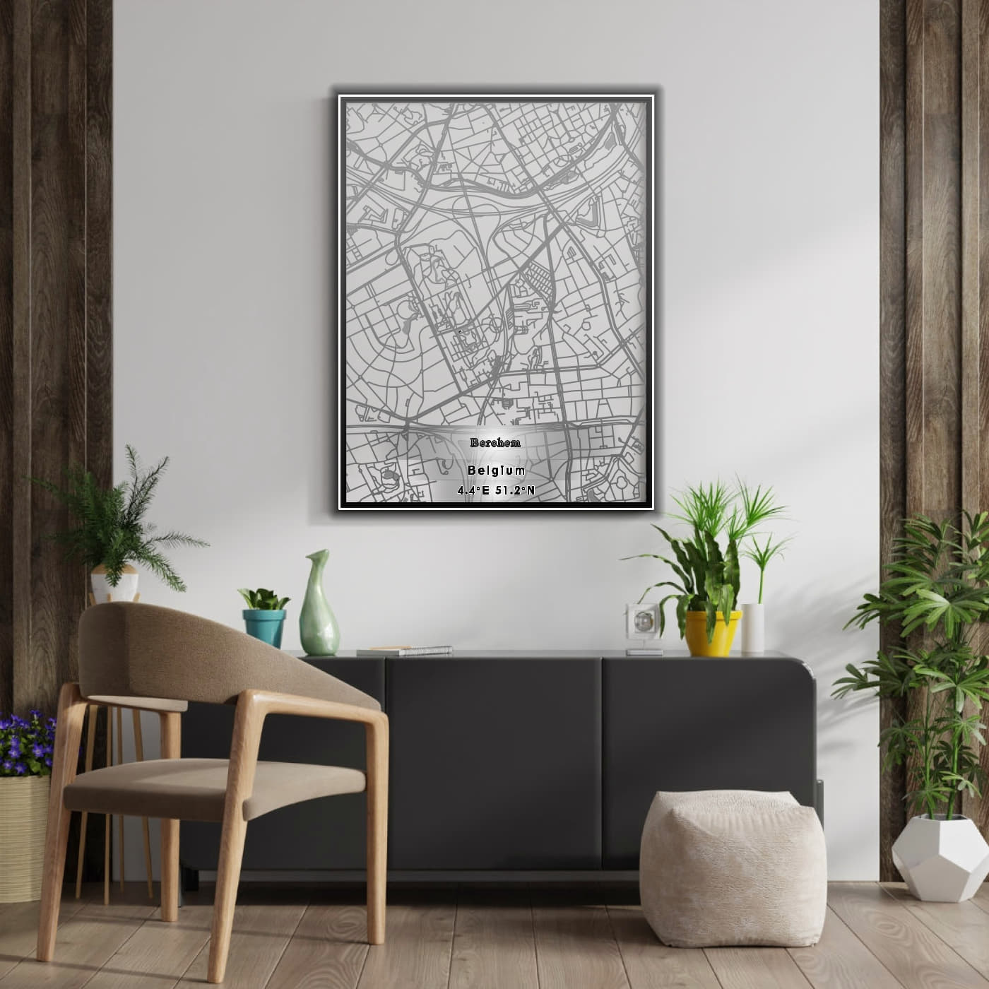 ROAD MAP OF BERCHEM, BELGIUM BY MAPBAKES