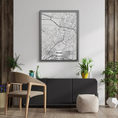 ROAD MAP OF CHARLEROI, BELGIUM BY MAPBAKES