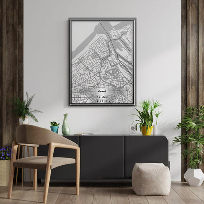 ROAD MAP OF OSTEND, BELGIUM BY MAPBAKES