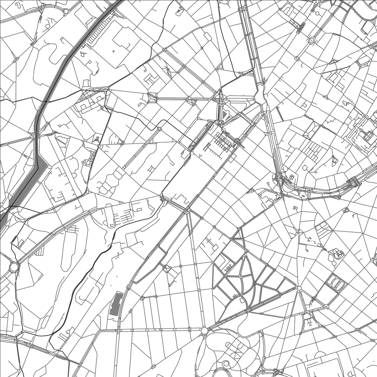 ROAD MAP OF ANDERLECHT, BELGIUM BY MAPBAKES