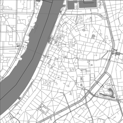 ROAD MAP OF ANTWERP, BELGIUM BY MAPBAKES