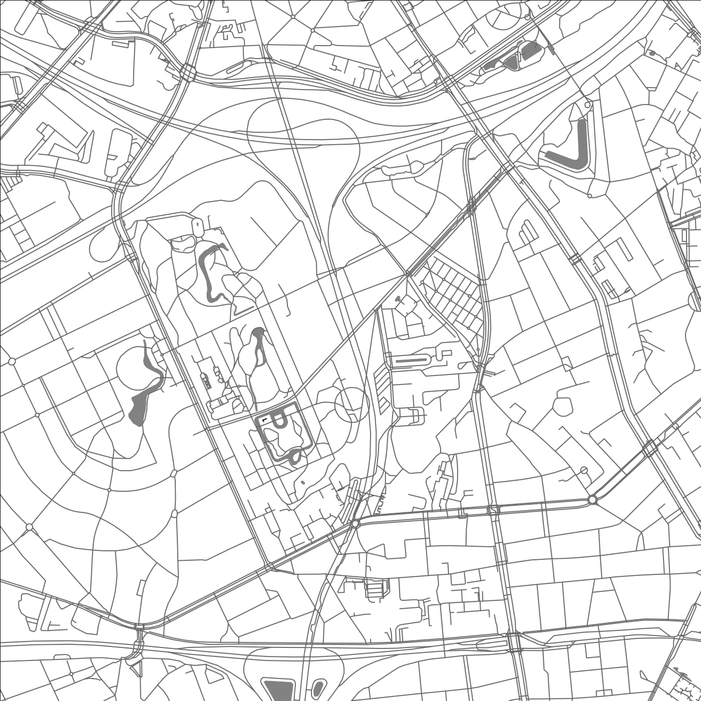 ROAD MAP OF BERCHEM, BELGIUM BY MAPBAKES