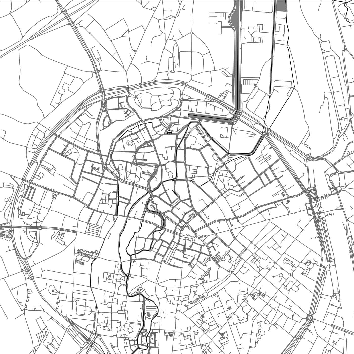 ROAD MAP OF LEUVEN, BELGIUM BY MAPBAKES