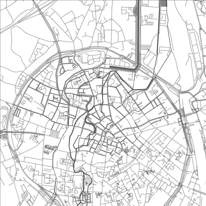 ROAD MAP OF LEUVEN, BELGIUM BY MAPBAKES