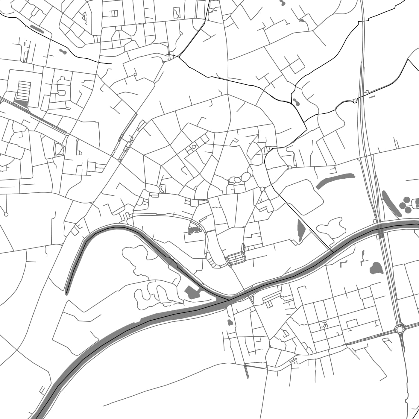 ROAD MAP OF MENEN, BELGIUM BY MAPBAKES