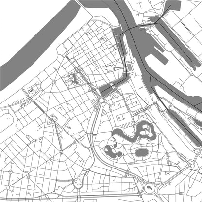 ROAD MAP OF OSTEND, BELGIUM BY MAPBAKES