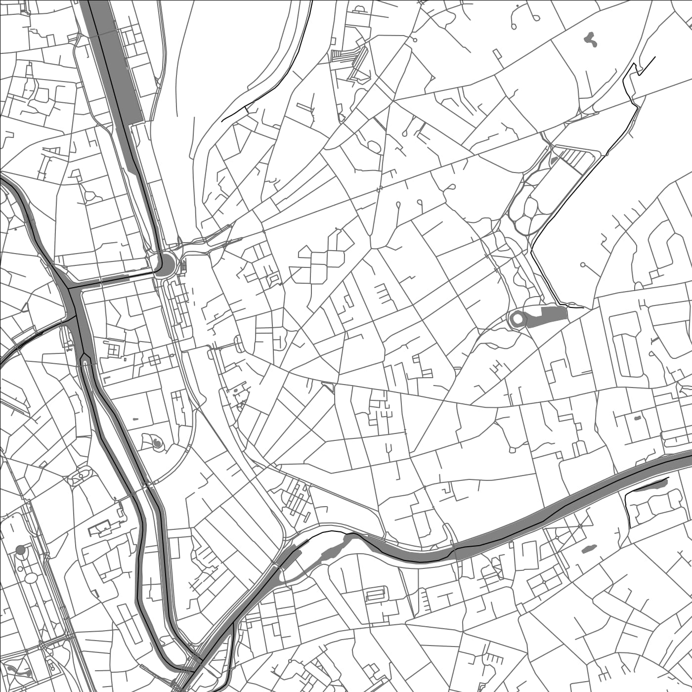 ROAD MAP OF SINT AMANDSBERG, BELGIUM BY MAPBAKES