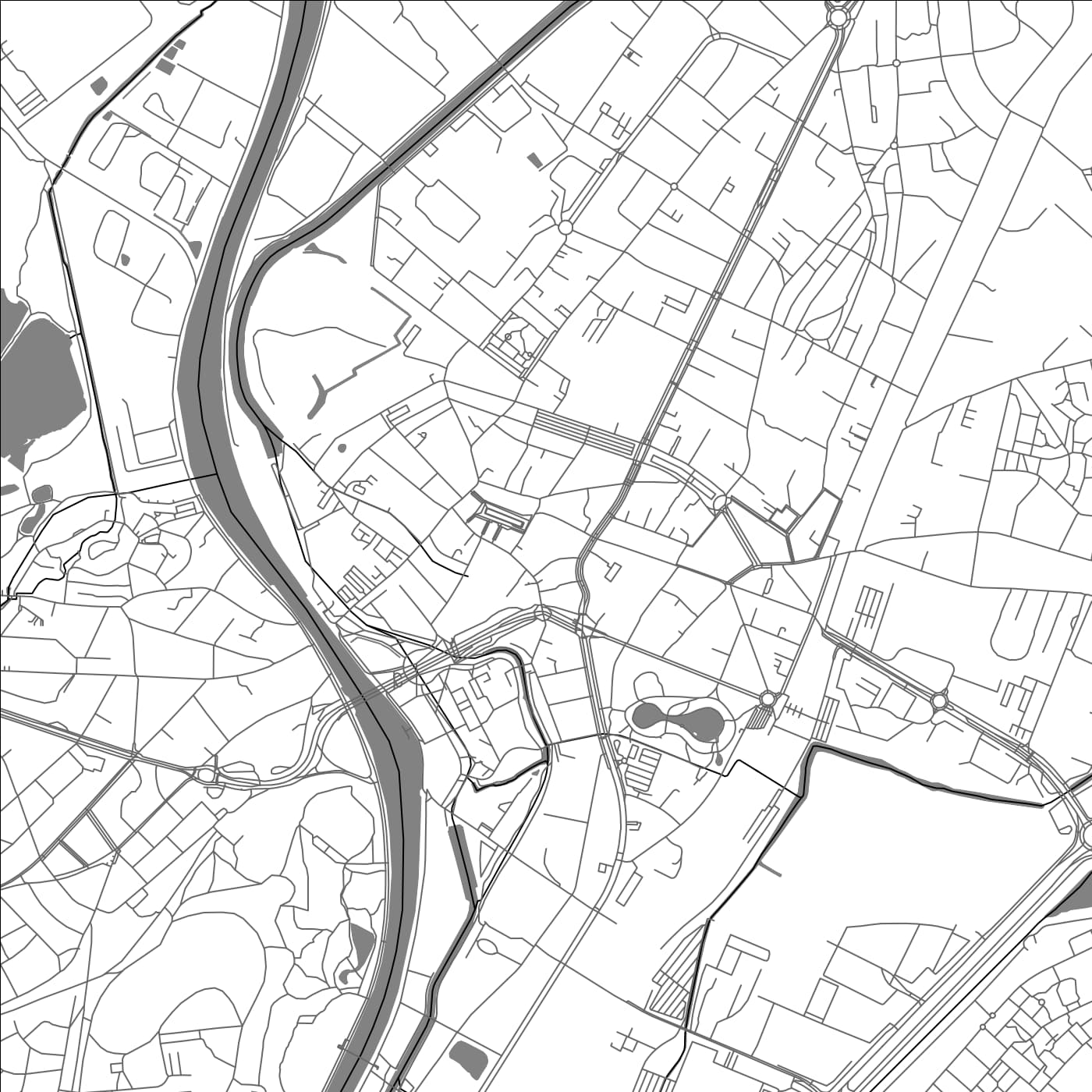 ROAD MAP OF VILVOORDE, BELGIUM BY MAPBAKES