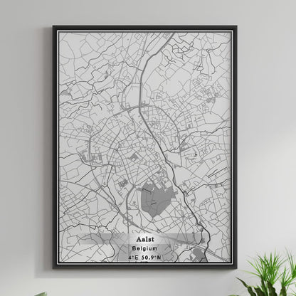ROAD MAP OF AALST, BELGIUM BY MAPBAKES