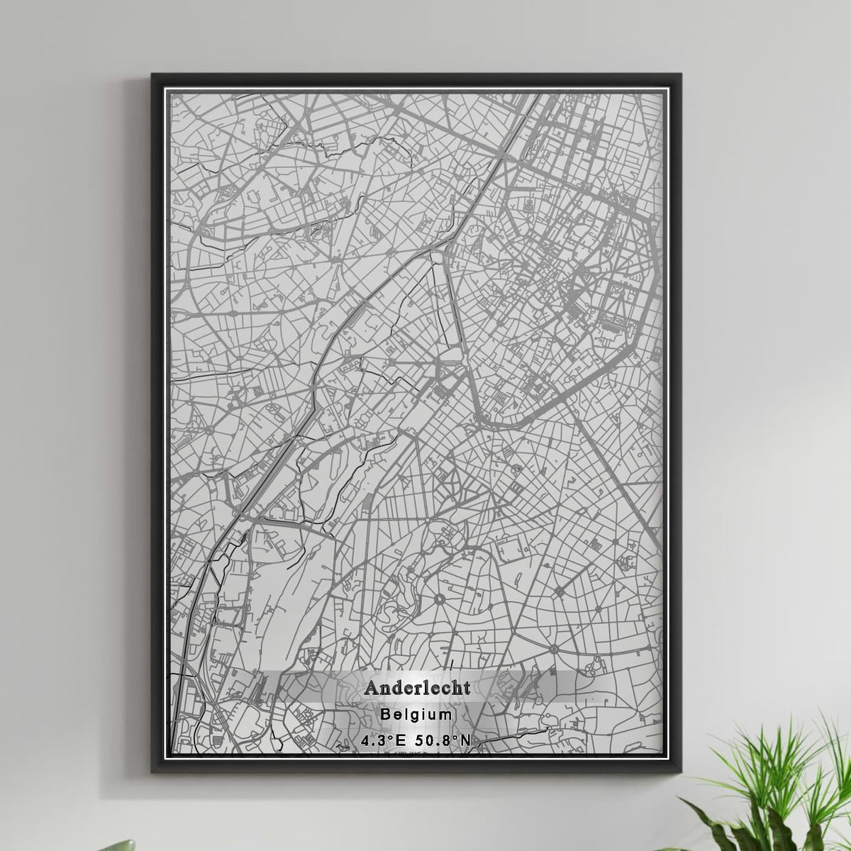 ROAD MAP OF ANDERLECHT, BELGIUM BY MAPBAKES