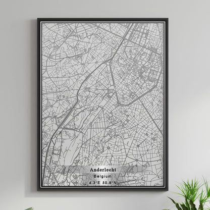 ROAD MAP OF ANDERLECHT, BELGIUM BY MAPBAKES