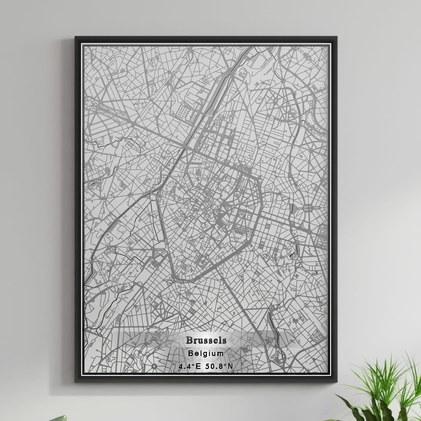 ROAD MAP OF BRUSSELS, BELGIUM BY MAPBAKES