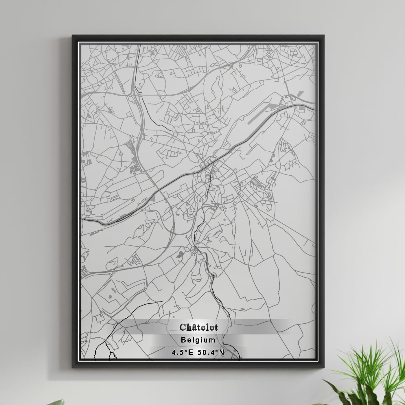 ROAD MAP OF CHATELET, BELGIUM BY MAPBAKES