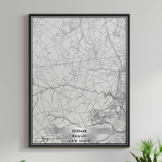 ROAD MAP OF DILBEEK, BELGIUM BY MAPBAKES