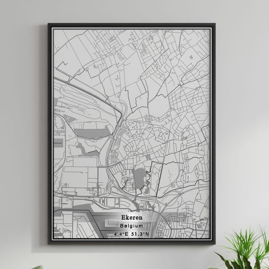 ROAD MAP OF EKEREN, BELGIUM BY MAPBAKES