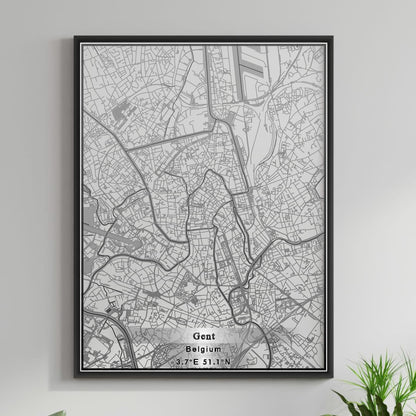 ROAD MAP OF GENT GHENT, BELGIUM BY MAPBAKES