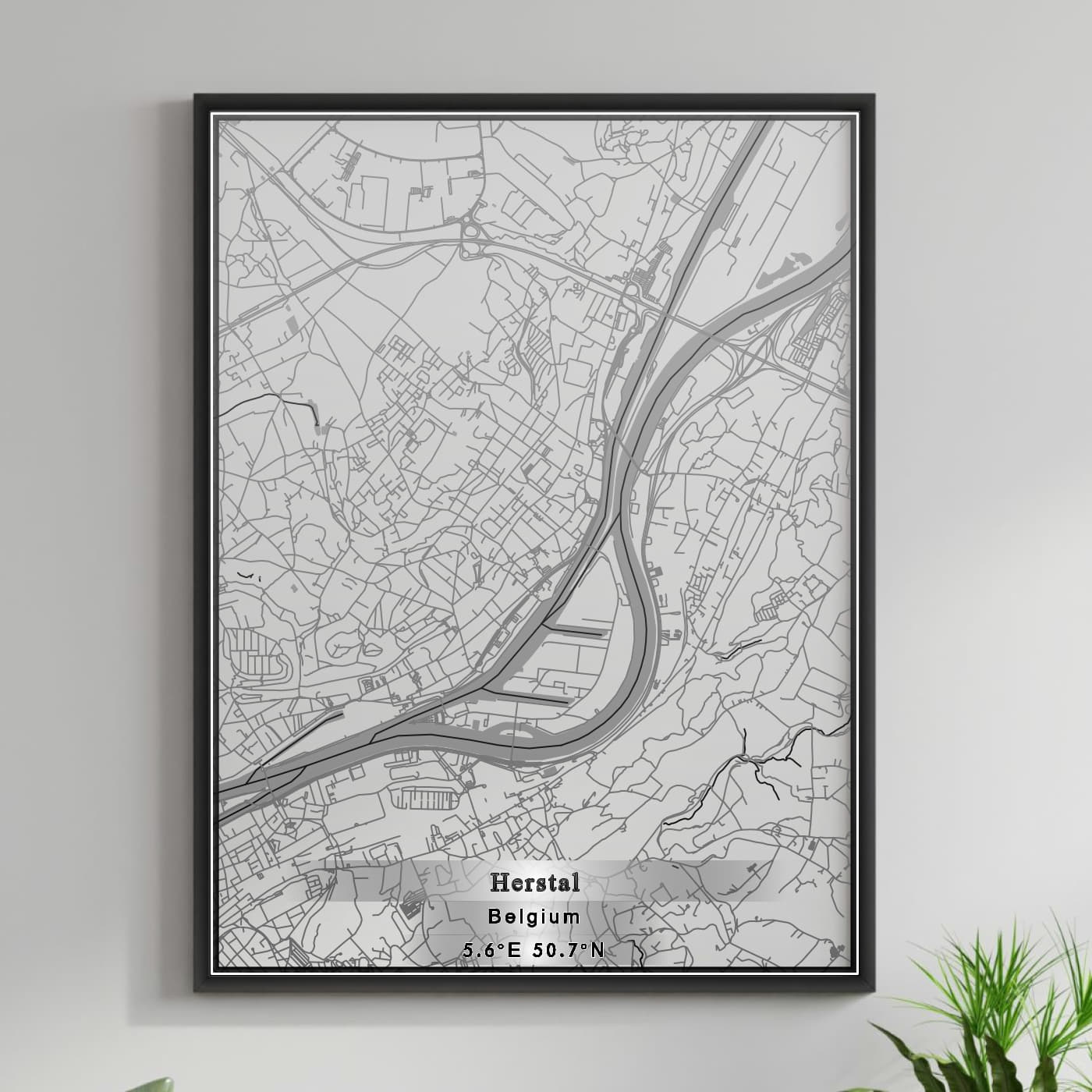 ROAD MAP OF HERSTAL, BELGIUM BY MAPBAKES