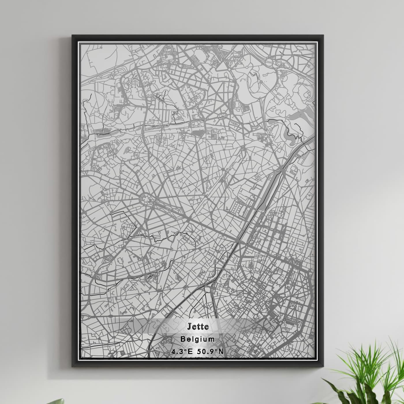 ROAD MAP OF JETTE, BELGIUM BY MAPBAKES