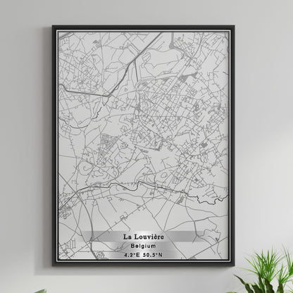 ROAD MAP OF LA LOUVIERE, BELGIUM BY MAPBAKES