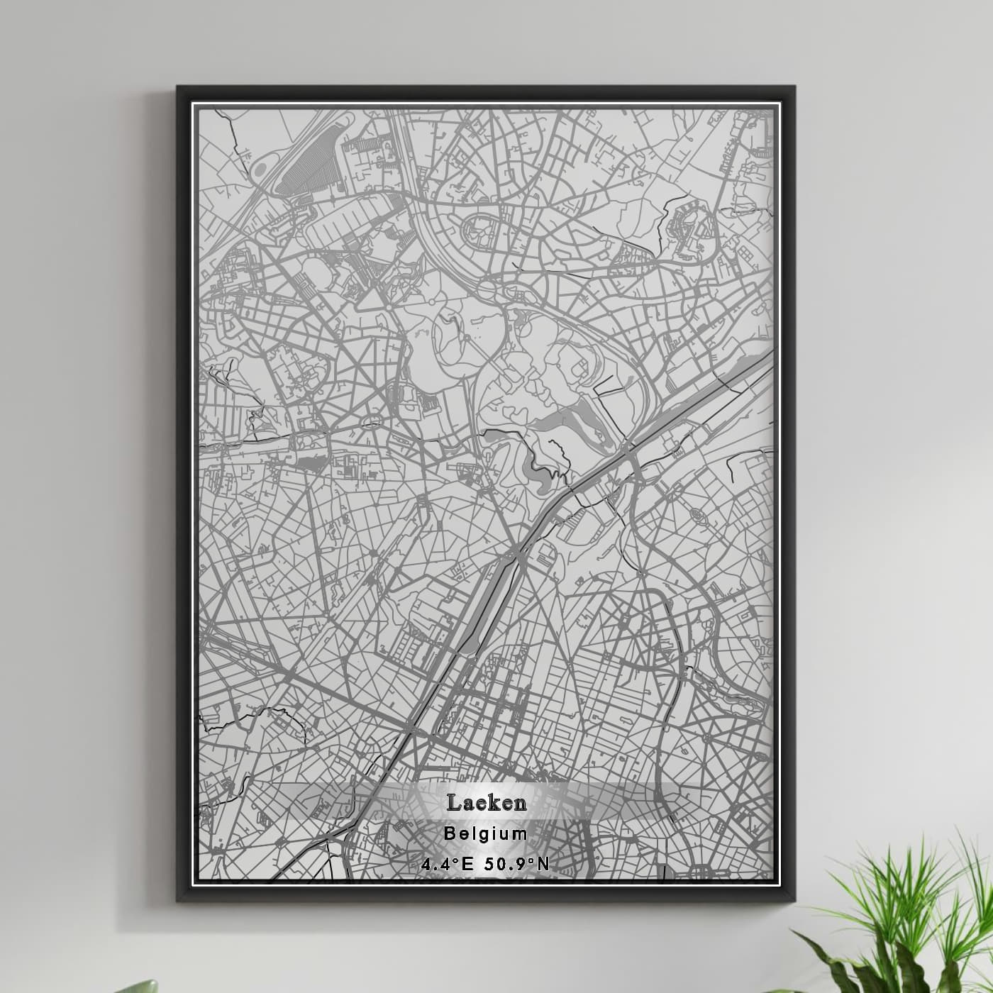 ROAD MAP OF LAEKEN, BELGIUM BY MAPBAKES