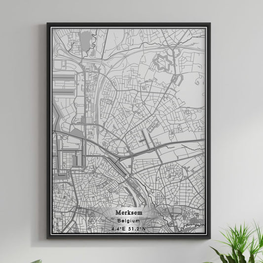 ROAD MAP OF MERKSEM, BELGIUM BY MAPBAKES