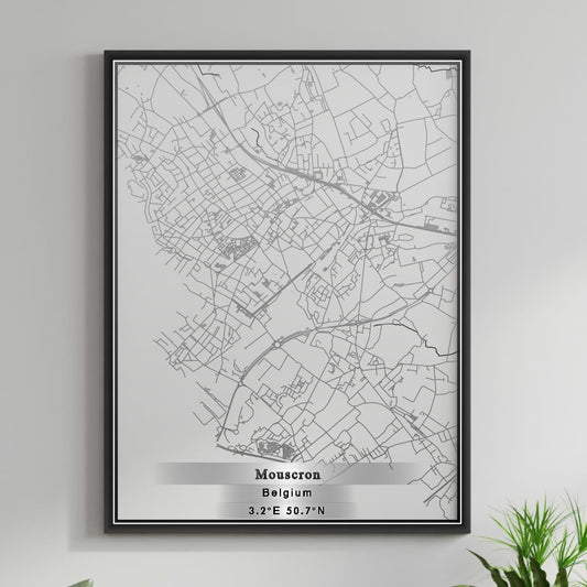 ROAD MAP OF MOUSCRON, BELGIUM BY MAPBAKES