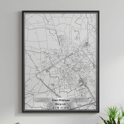 ROAD MAP OF SINT NIKLAAS, BELGIUM BY MAPBAKES