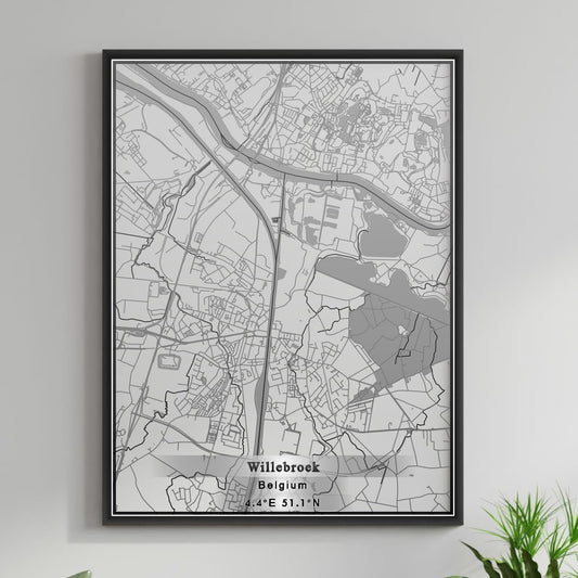 ROAD MAP OF WILLEBROEK, BELGIUM BY MAPBAKES