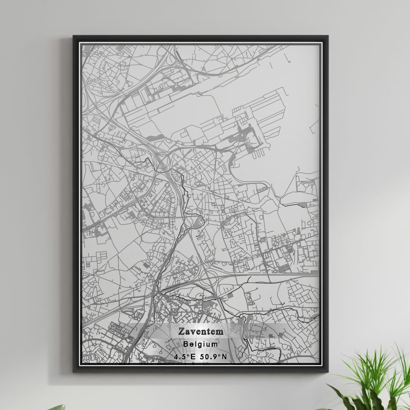 ROAD MAP OF ZAVENTEM, BELGIUM BY MAPBAKES