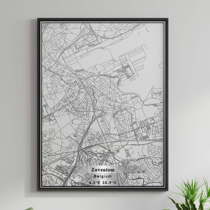 ROAD MAP OF ZAVENTEM, BELGIUM BY MAPBAKES