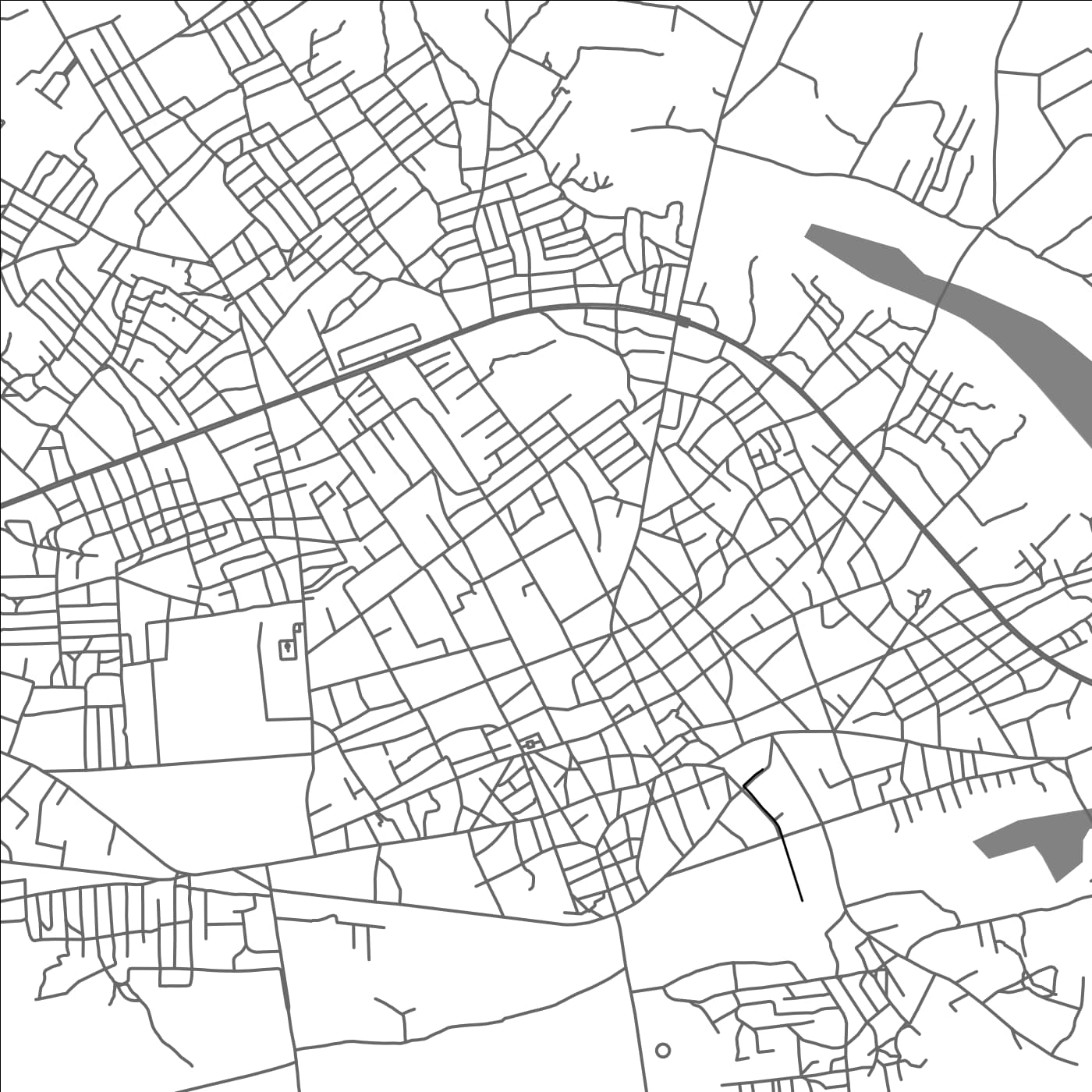 ROAD MAP OF OUIDAH, BENIN BY MAPBAKES