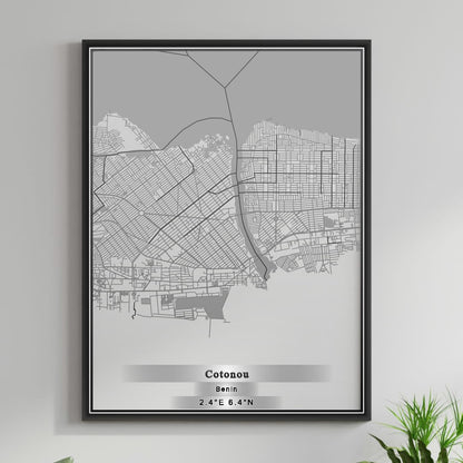 ROAD MAP OF COTONOU, BENIN BY MAPBAKES