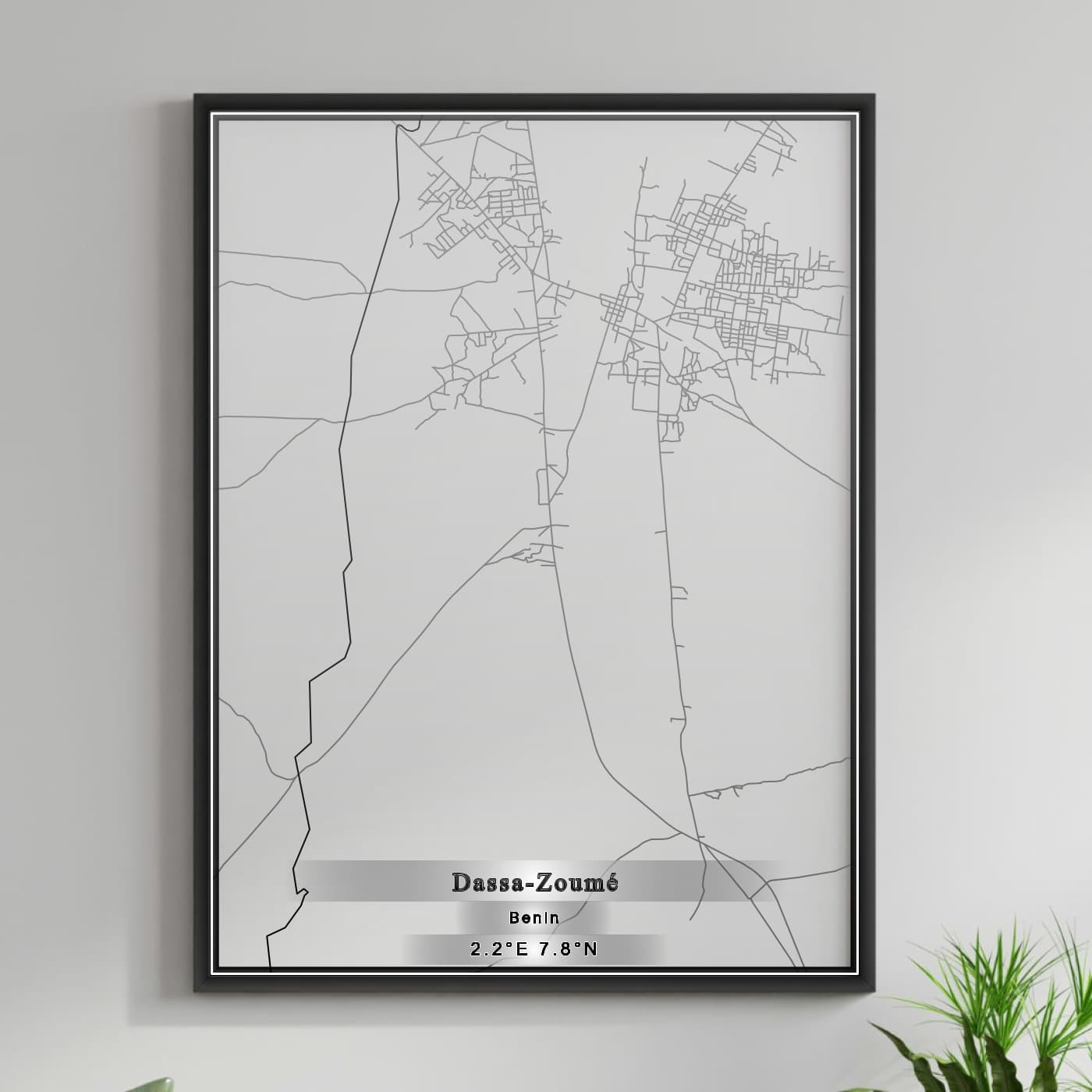 ROAD MAP OF DASSA ZOUME, BENIN BY MAPBAKES