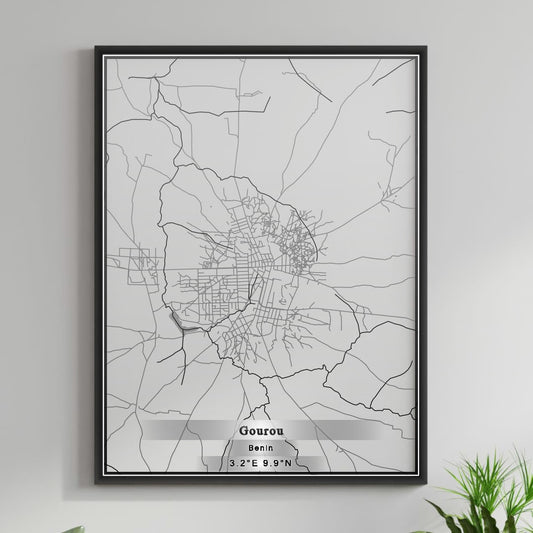 ROAD MAP OF GOUROU, BENIN BY MAPBAKES