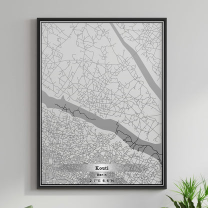 ROAD MAP OF KOUTI, BENIN BY MAPBAKES