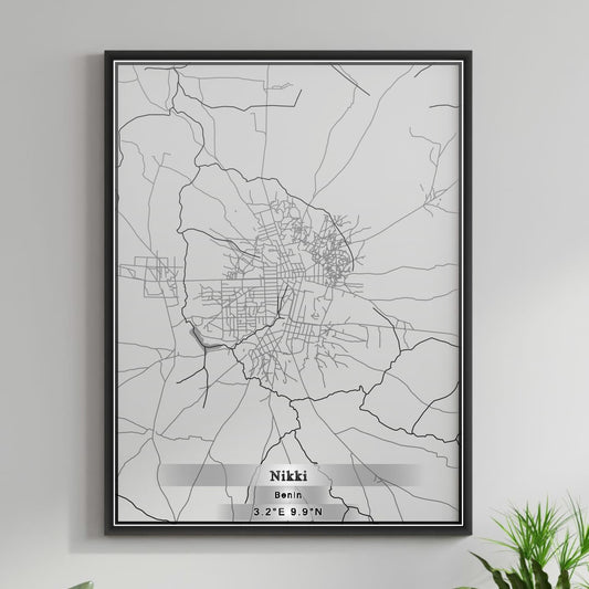 ROAD MAP OF NIKKI, BENIN BY MAPBAKES