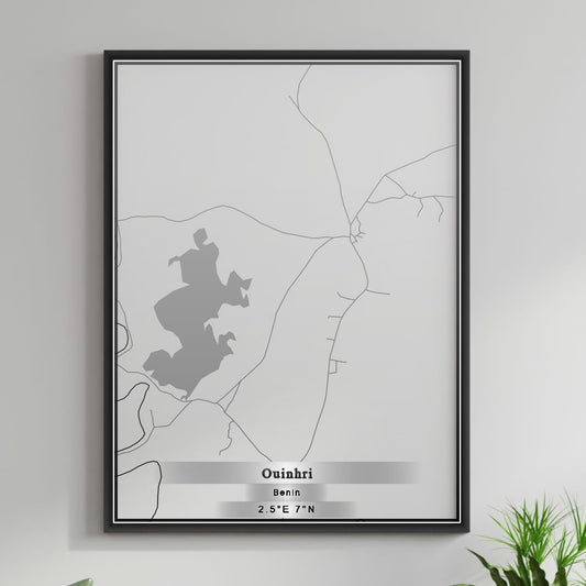 ROAD MAP OF OUINHRI, BENIN BY MAPBAKES